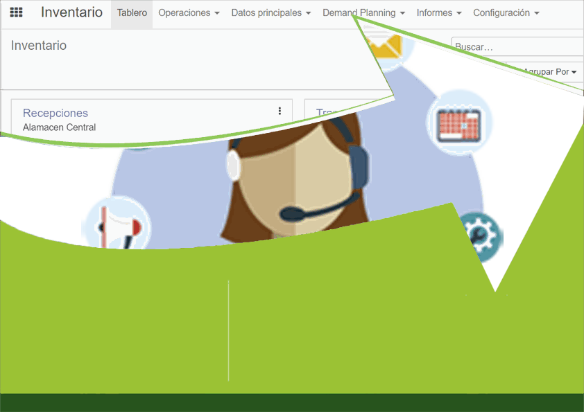 Imagen de Odoo y bloque de texto