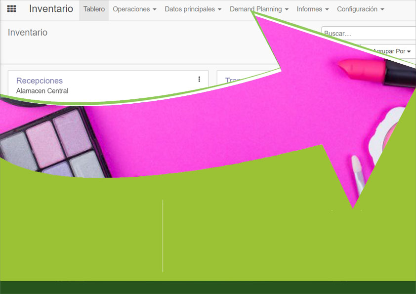 Texto de Odoo y bloque de imagen